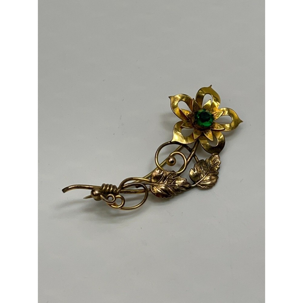 Vintage Jewelery 1/20 12k GF Flower/leaf Pin Brooch.